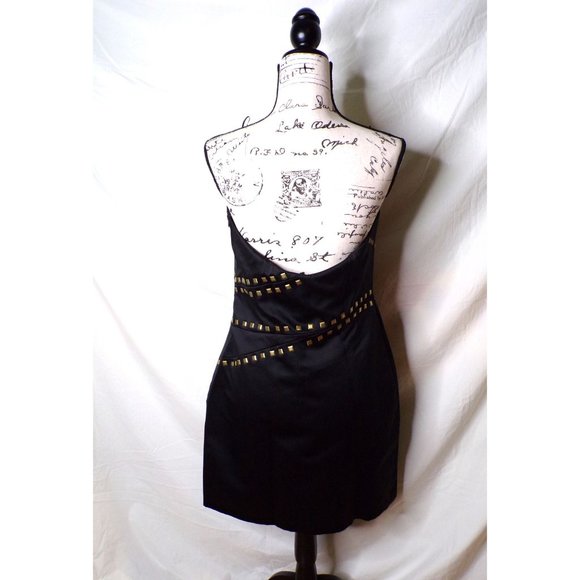 🆕 ABS ALLEN SCHWARTZ Satin Strapless Studded Dress 12 - Picture 6 of 9